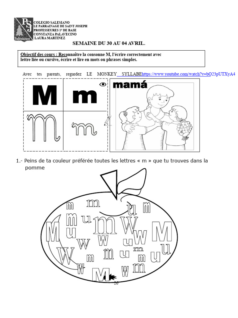 Activités de lecture et écriture pour M | PDF | Écriture