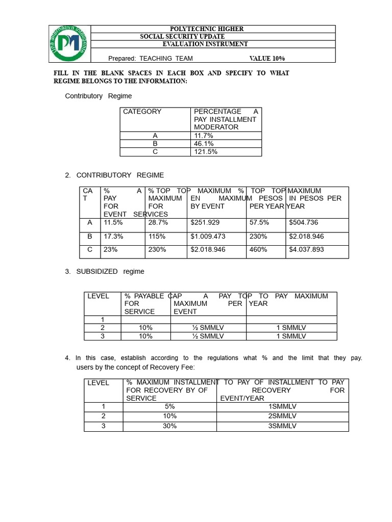 Social Security Evaluation Instrument | PDF