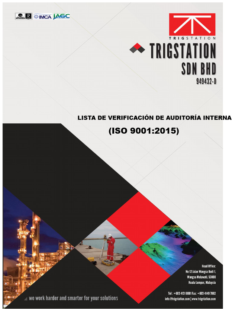 Lista de Verificación Auditoría Interna ISO 9001 | PDF | Calidad ...