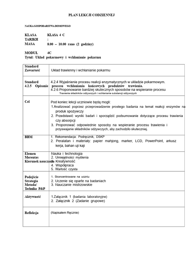 RPH 2 Pencernań | PDF