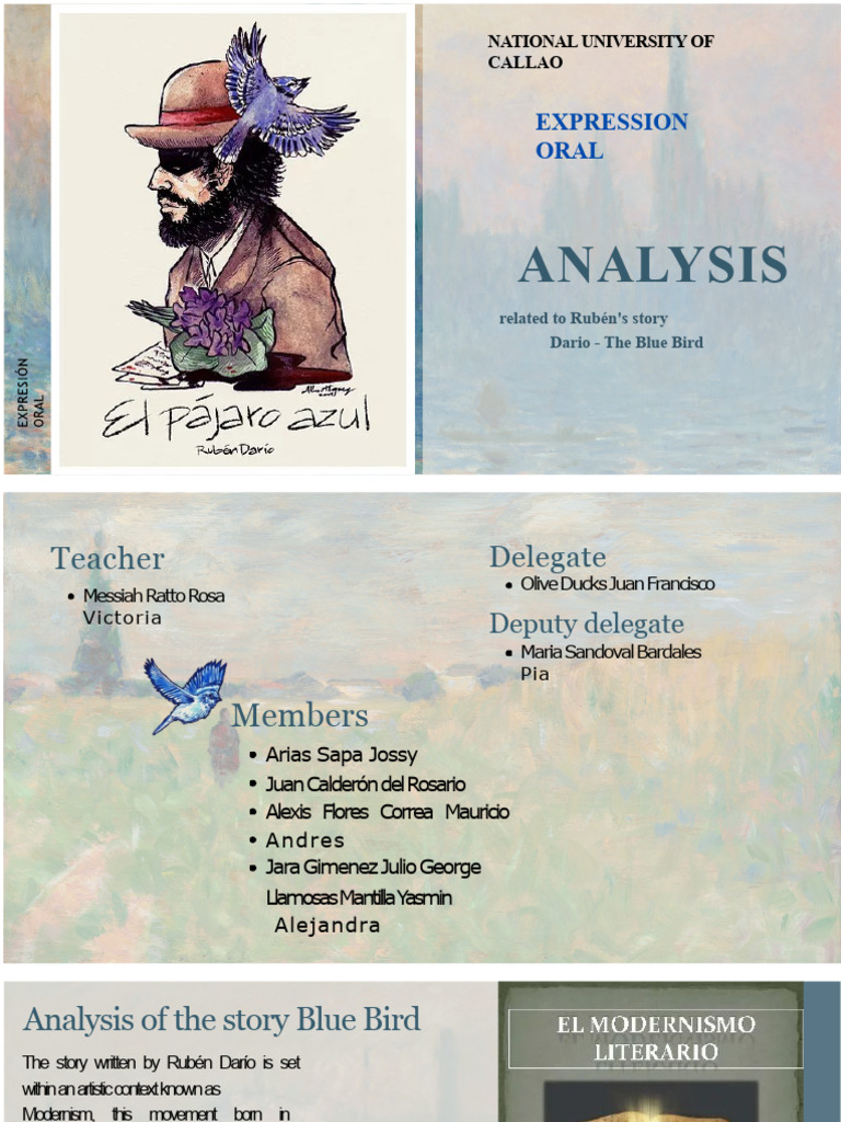 Analysis of Rubén Darío's Blue Bird | PDF