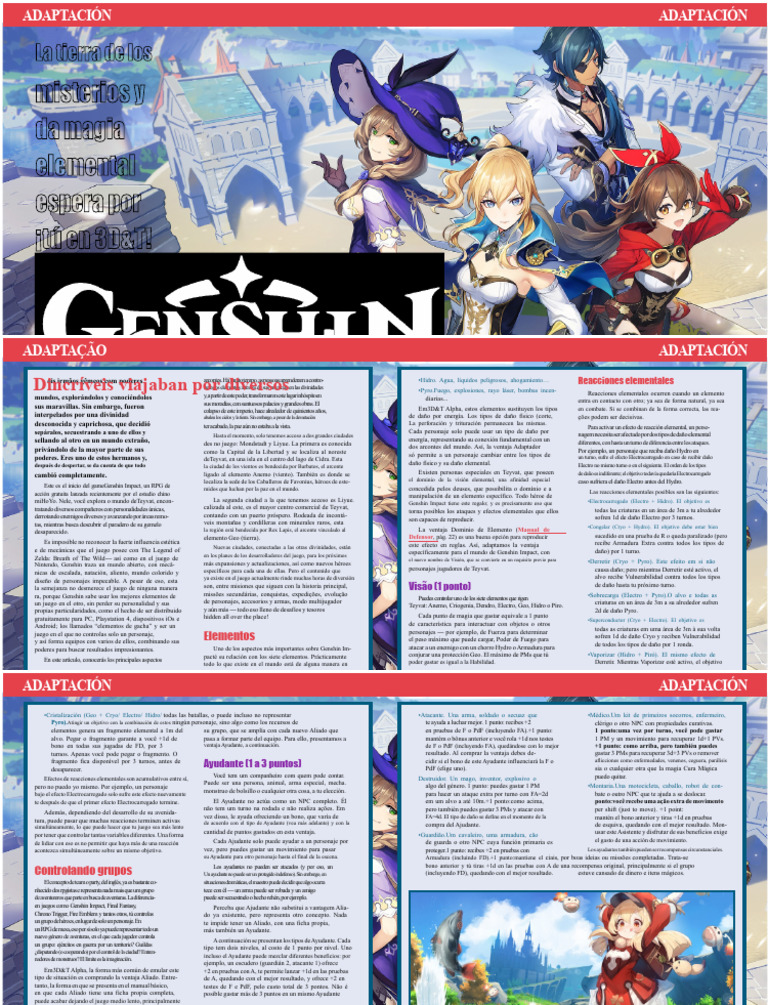 Adaptación - Genshin Impact | PDF