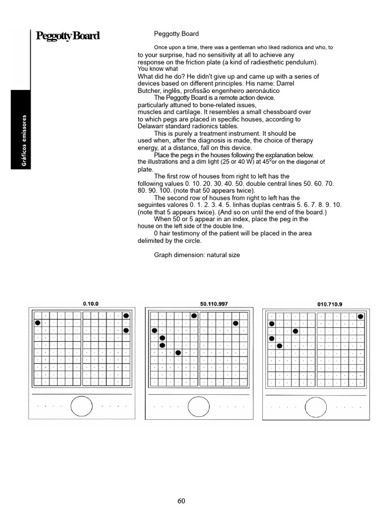 Peggotty Board: Radionics Treatment Guide | PDF | Vertebra | Pelvis