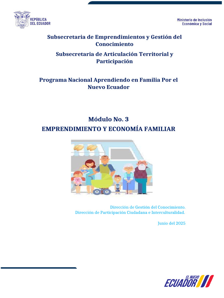Emprendimiento y Economía Familiar en Ecuador | PDF | Iniciativa ...