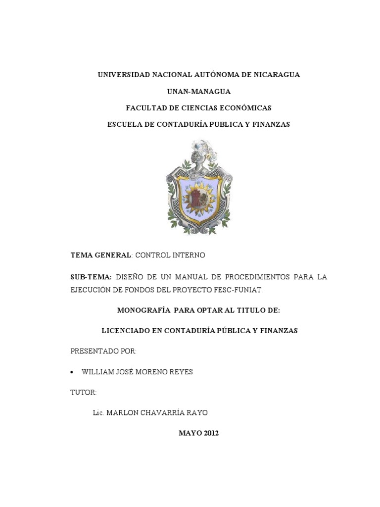 Diseño de un manual de procedimientos