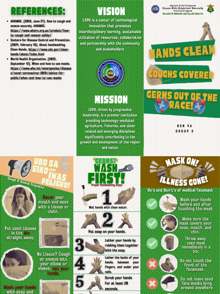 Hand Hygiene and Cough Etiquette Guide | PDF | Hand Washing | Sanitation