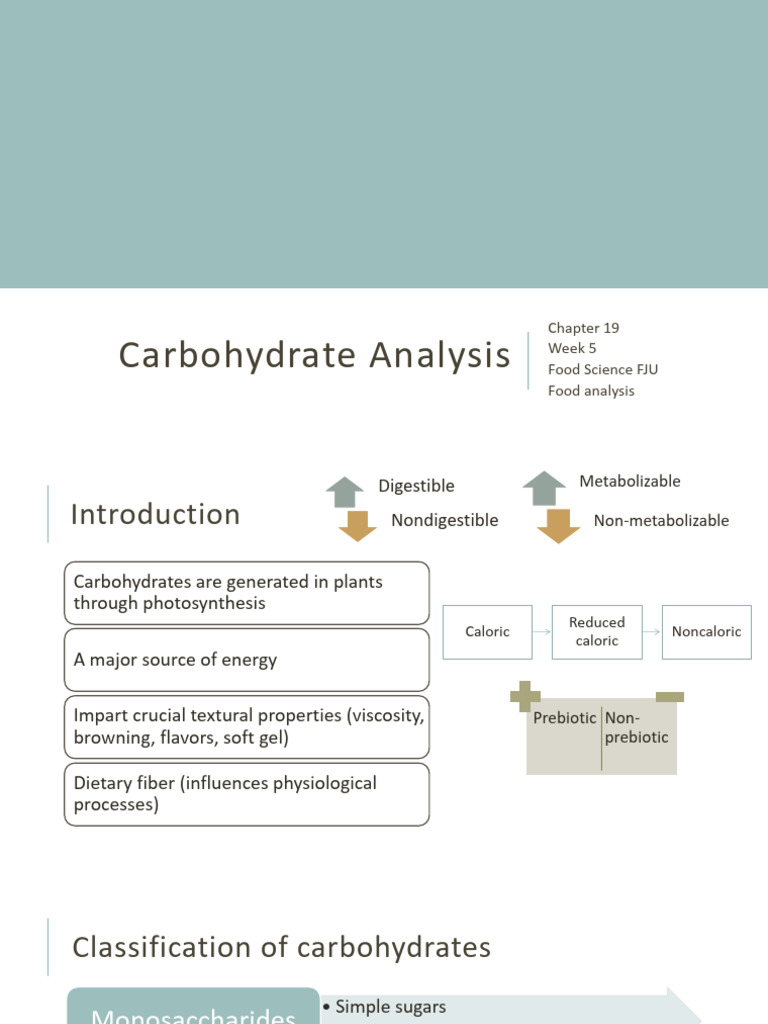 Carbohydrate Analysis Methods in Food Science | PDF | Carbohydrates ...