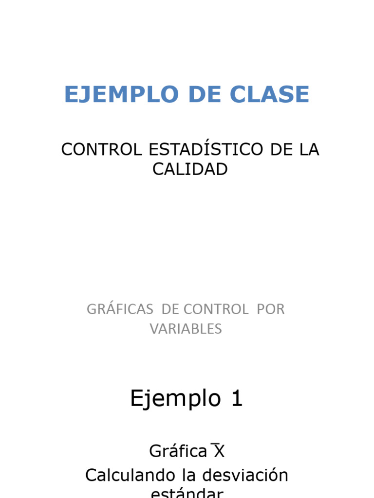 Control Estadístico de Calidad en Producción | PDF | Desviación ...