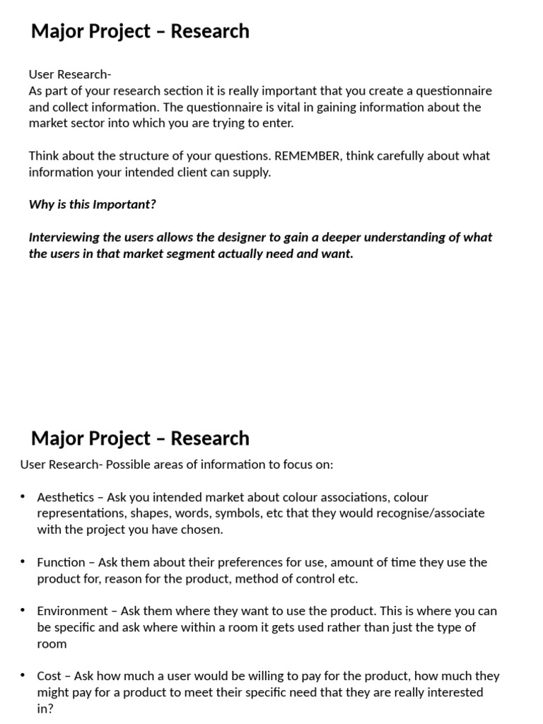 User Research Questionnaire Guide | PDF | Multiple Choice
