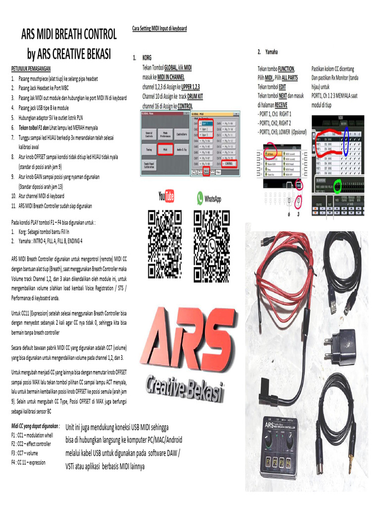 Panduan Pemasangan ARS MIDI Breath Controller | PDF