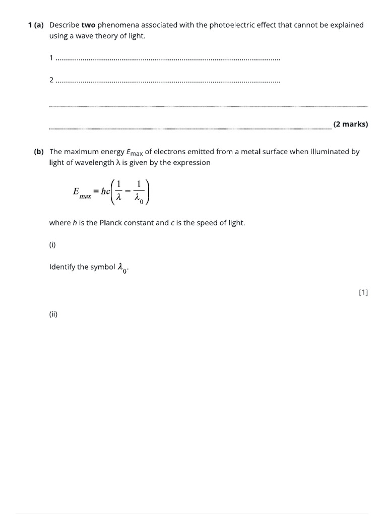 Modern Physics Test | PDF