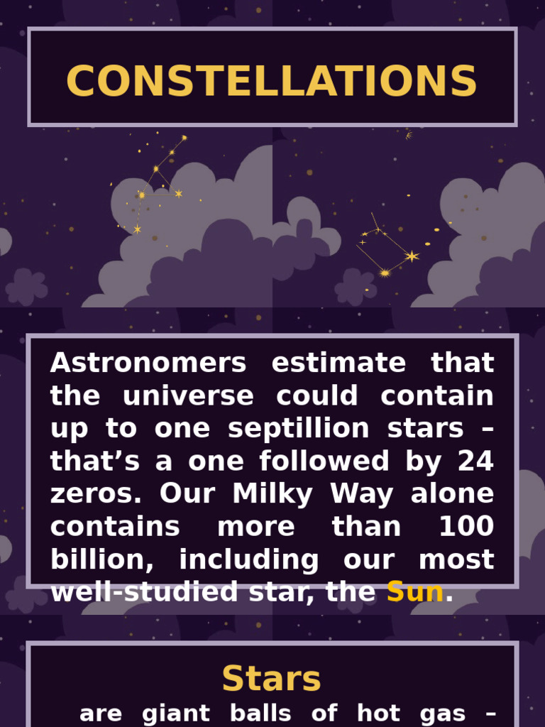 Understanding Stars and Constellations | PDF | Stars | Sun