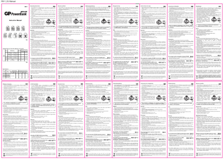 GP Powerbank pb11 - Manual - Eu | PDF