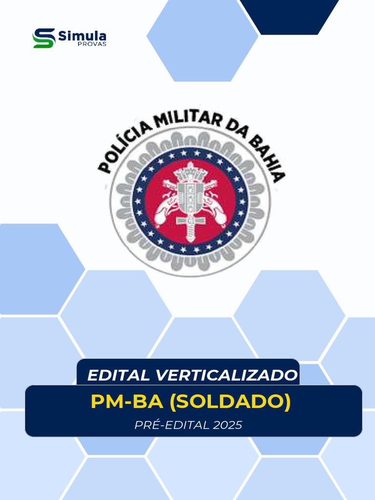 Edital Verticalizado PM-BA Soldado 2025 | PDF | Microsoft Excel | Microsoft