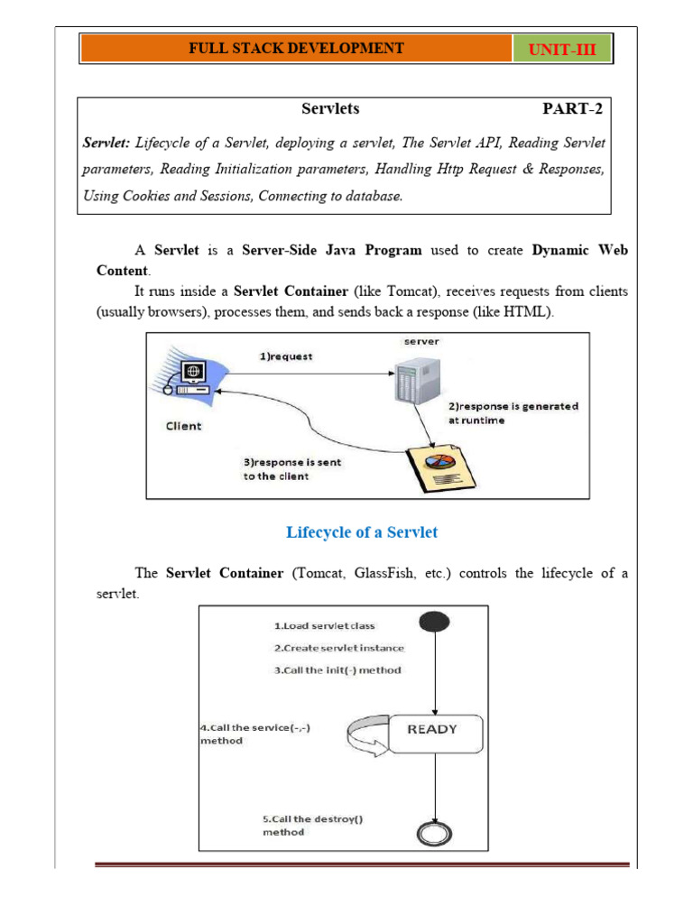 Servlet Lifecycle and API Overview | PDF | Http Cookie | Computing