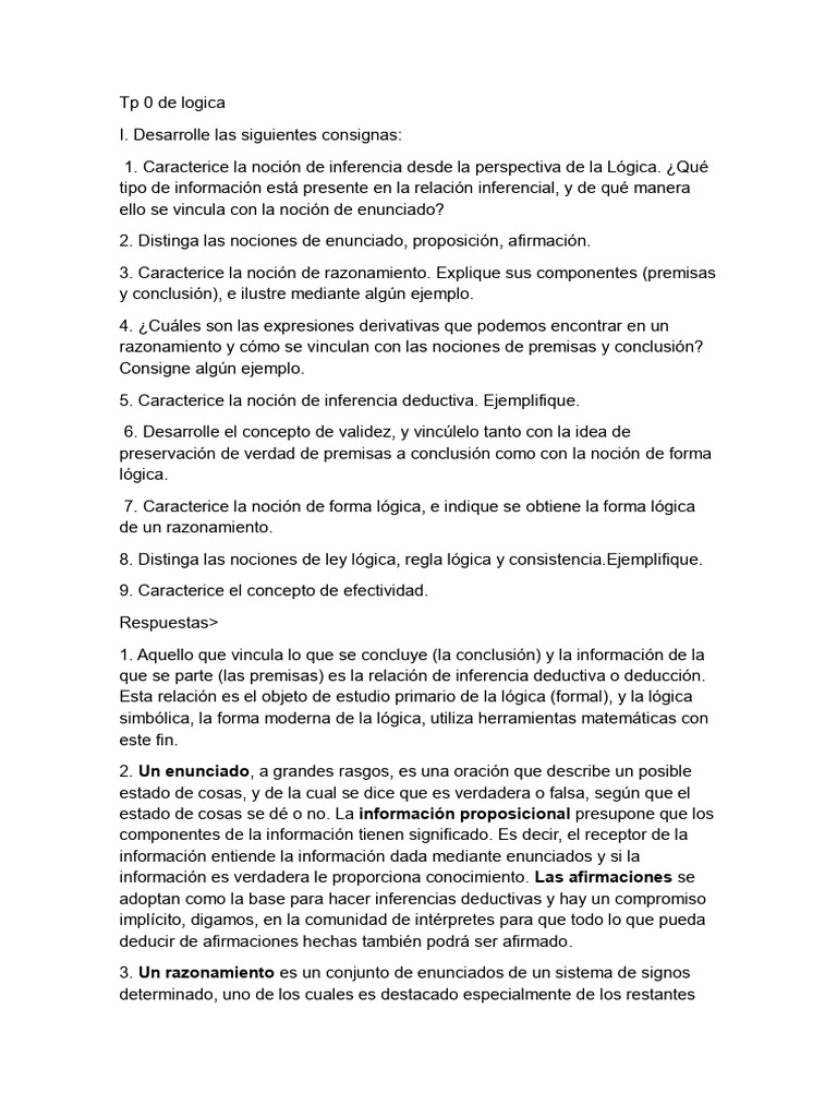 Inferencia y Razonamiento en Lógica | PDF | Razonamiento deductivo ...