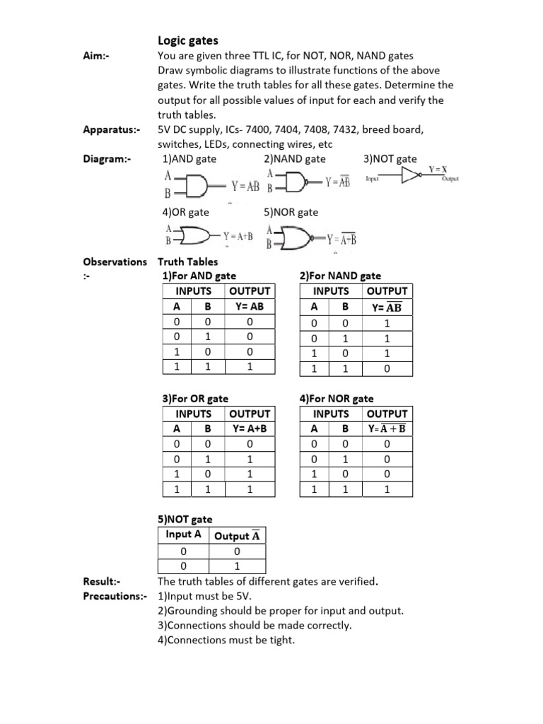 Logic Gates | PDF