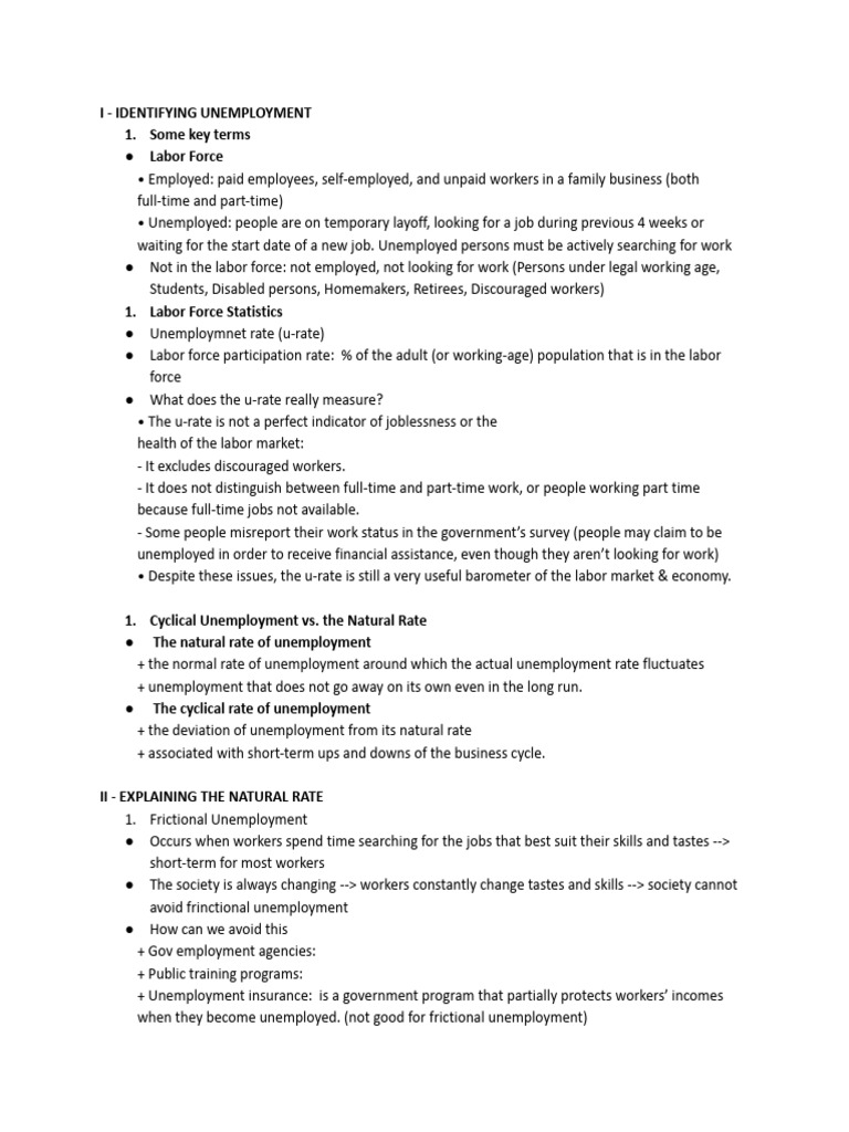 Understanding Unemployment Types and Rates | PDF | Unemployment ...
