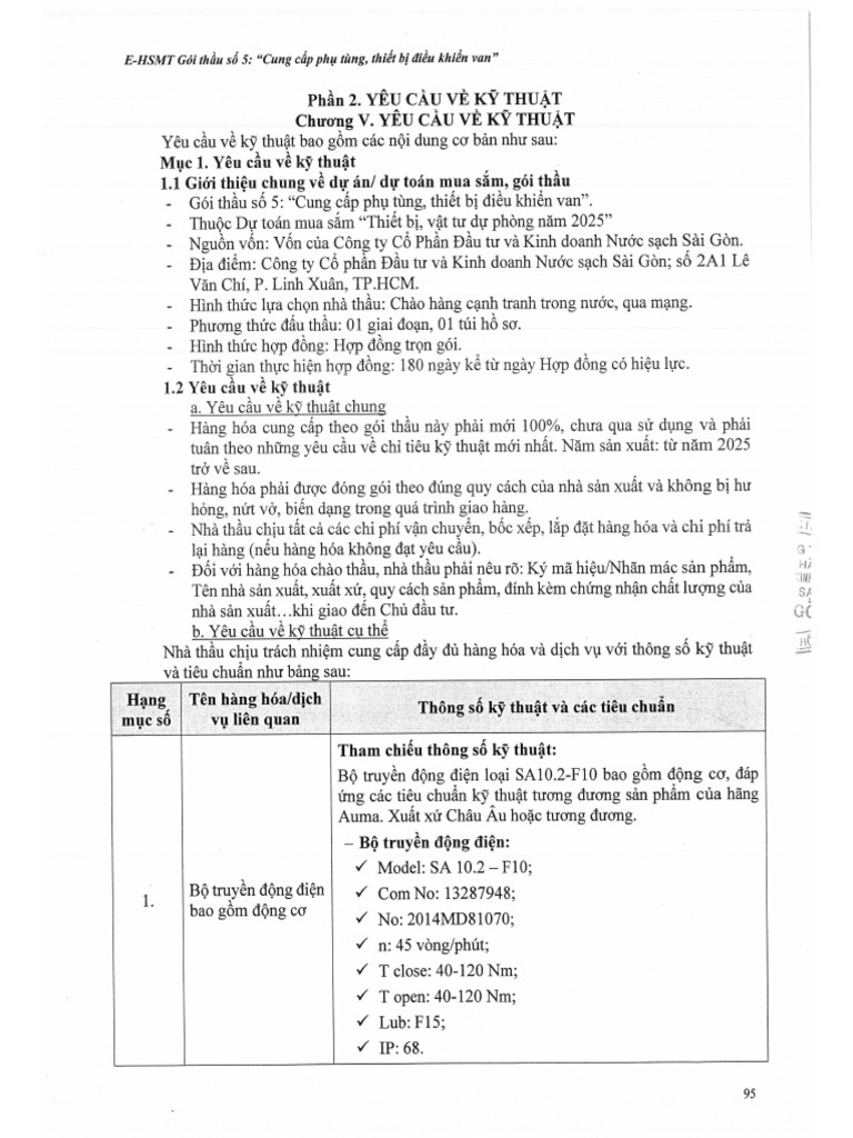 Chuong V Yeu Cau Ve Ky Thuat | PDF