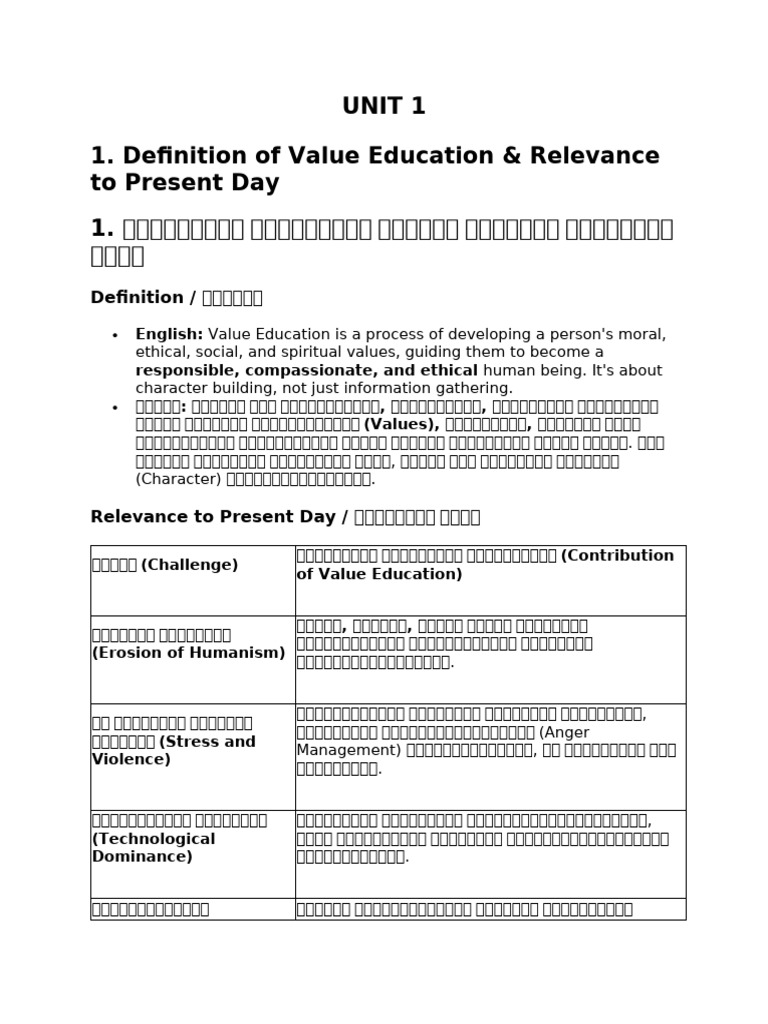 Value Education | PDF