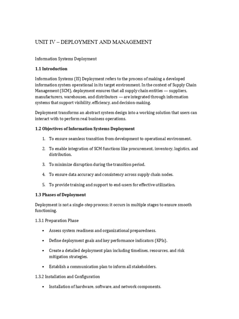 Unit IV | PDF | Project Management | Supply Chain Management