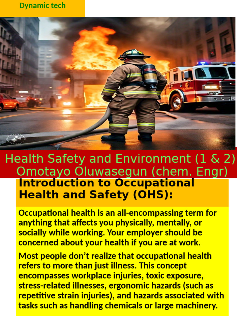 Occupational Health and Safety Overview | PDF | Occupational Safety And ...