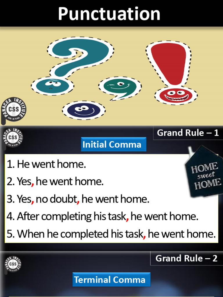 Punctuation For CSS by Sir Hasnain Jilani | PDF | Comma | Linguistic ...