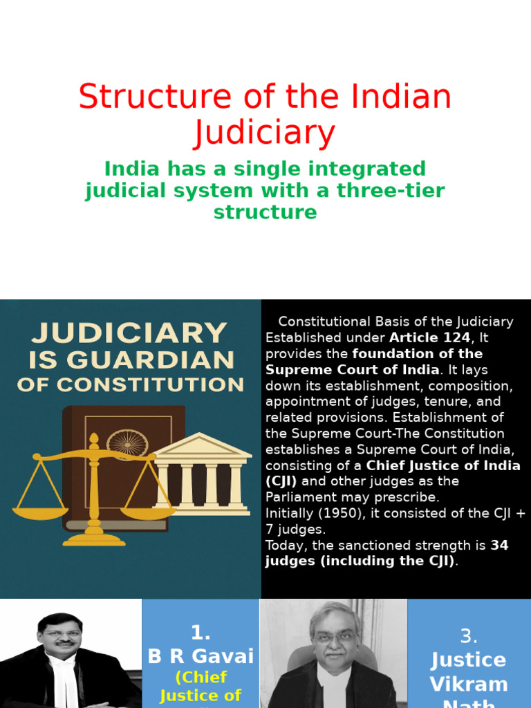 Structure of Indian Judiciary | PDF | Judiciaries | Political Law