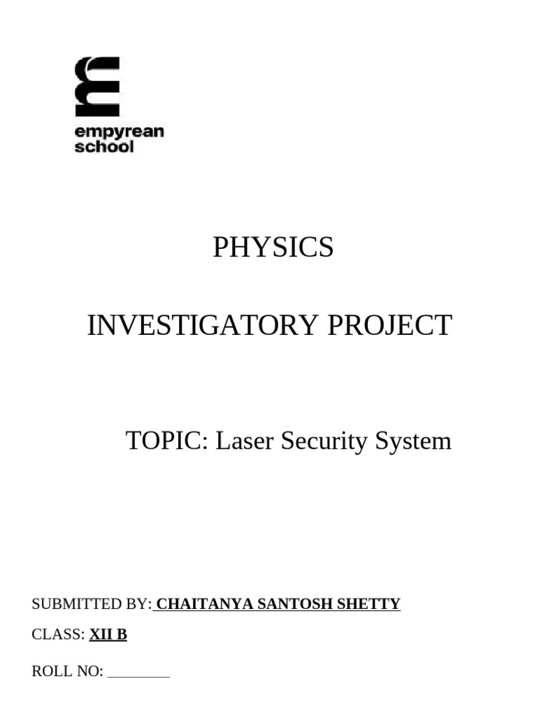 Laser Security System Project Overview | PDF | Laser | Transistor