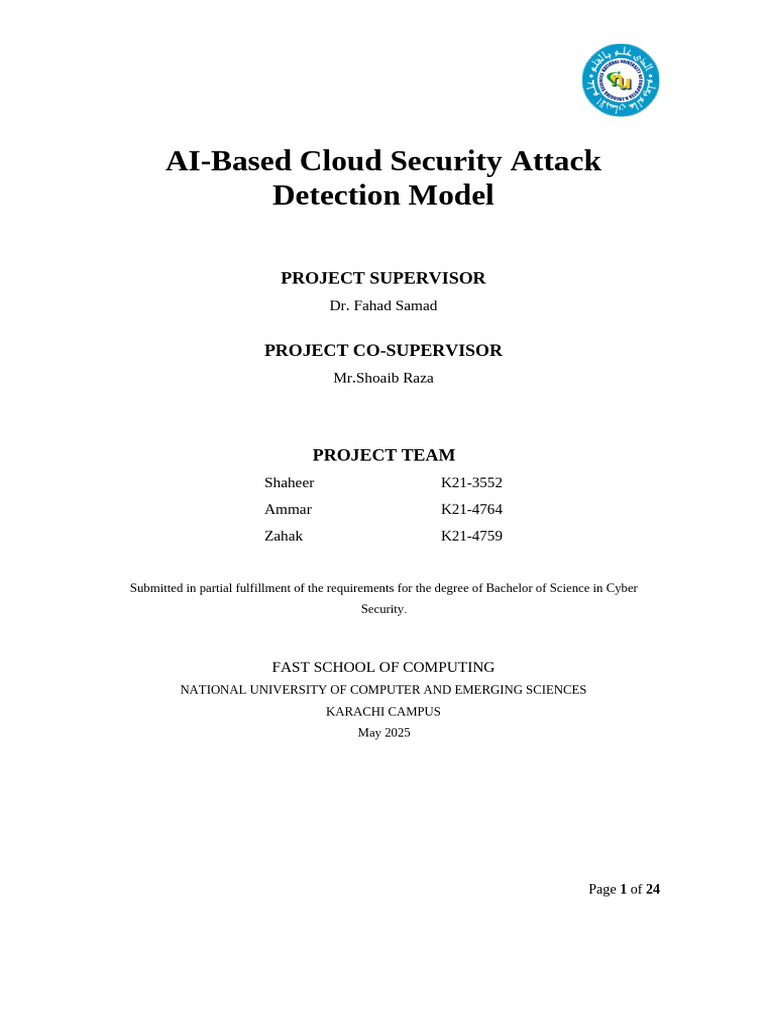 FYP 2 Final Report | PDF | Microsoft Azure | Machine Learning