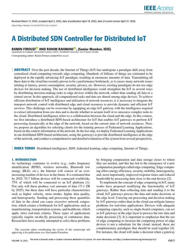 A Distributed SDN Controller For DistriA Brief Survey and Implemenn ...