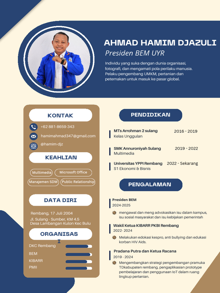 Profil Ahmad Hamim Djazuli: Aktivis dan Pengembang UMKM | PDF