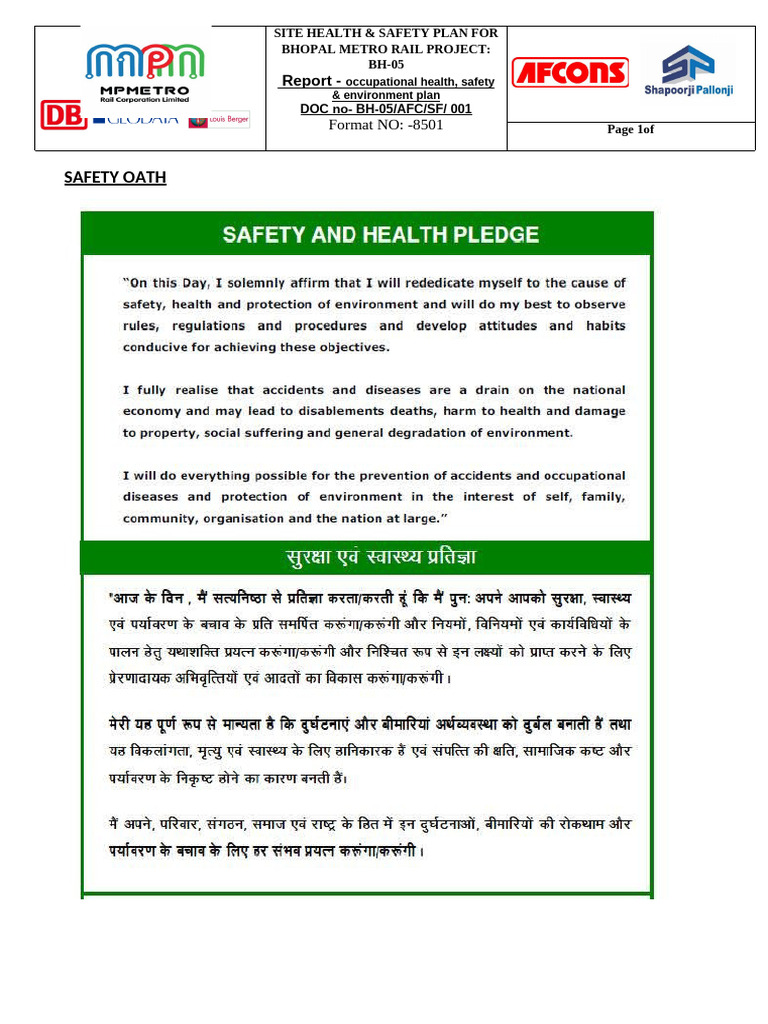 Annexure - 10 - Safety Oath | PDF