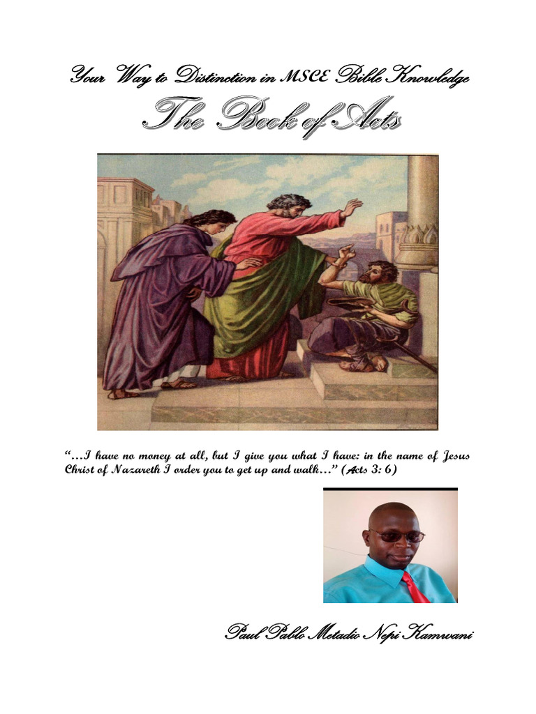 MSCE Bible Knowledge: Book of Acts Insights | PDF | Jesus | Acts Of The ...