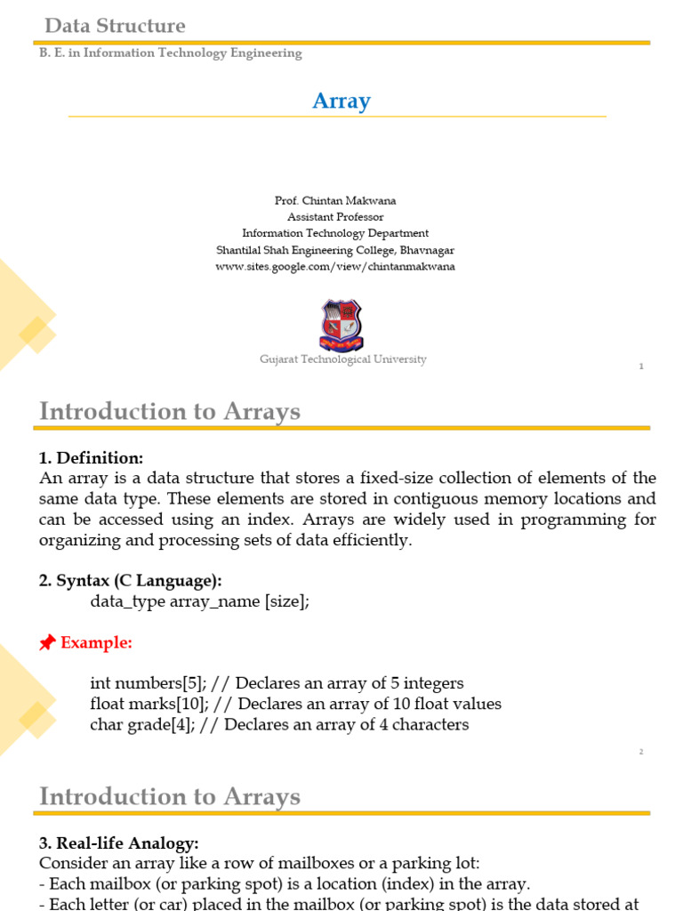 Understanding Arrays in Programming | PDF | Data Type | Data Structure