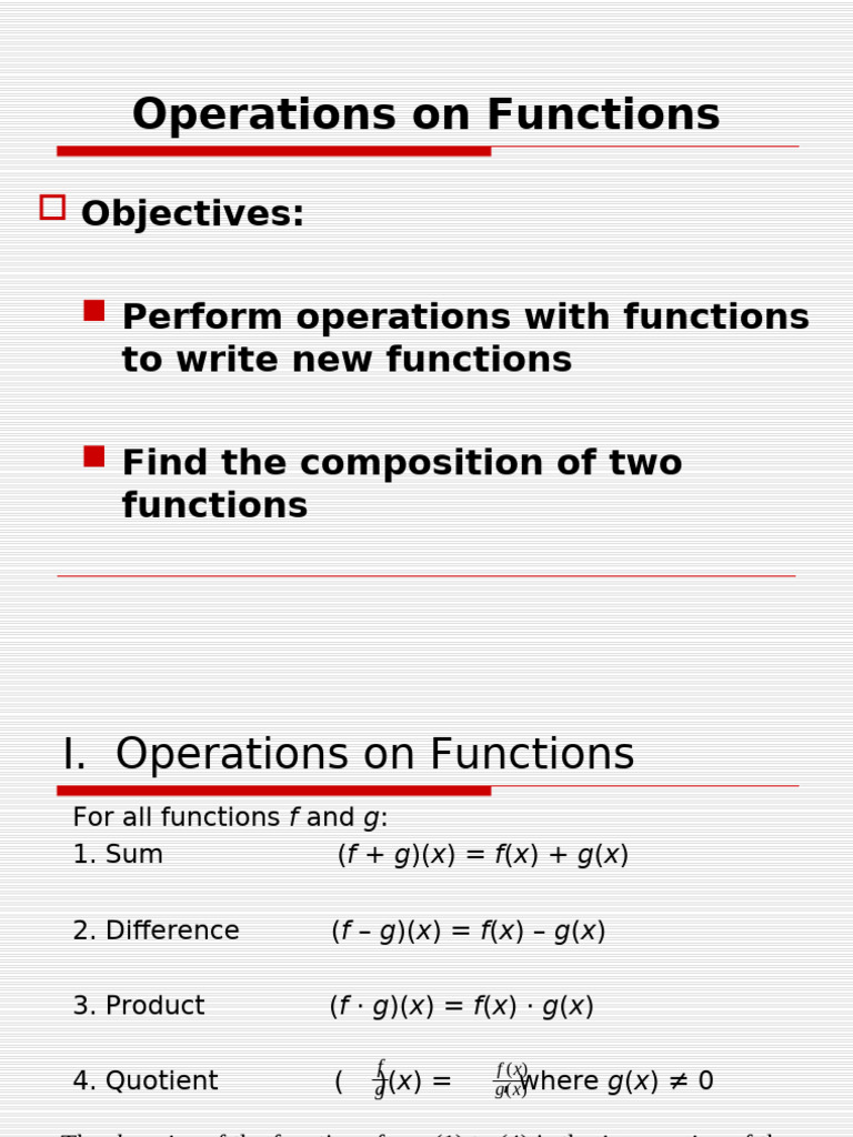 Operations On Functions | PDF