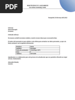 CARTA DEVOLUCION FACTURAS  Business