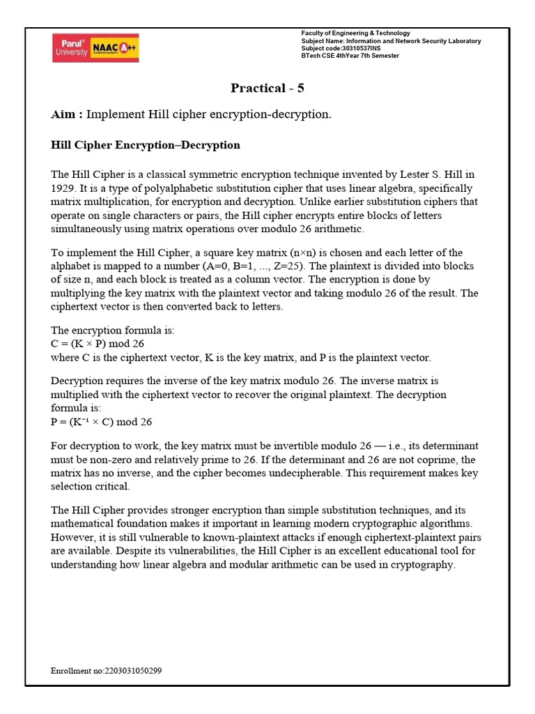 INS - 5 - 10 - Final | PDF | Key (Cryptography) | Public Key Cryptography