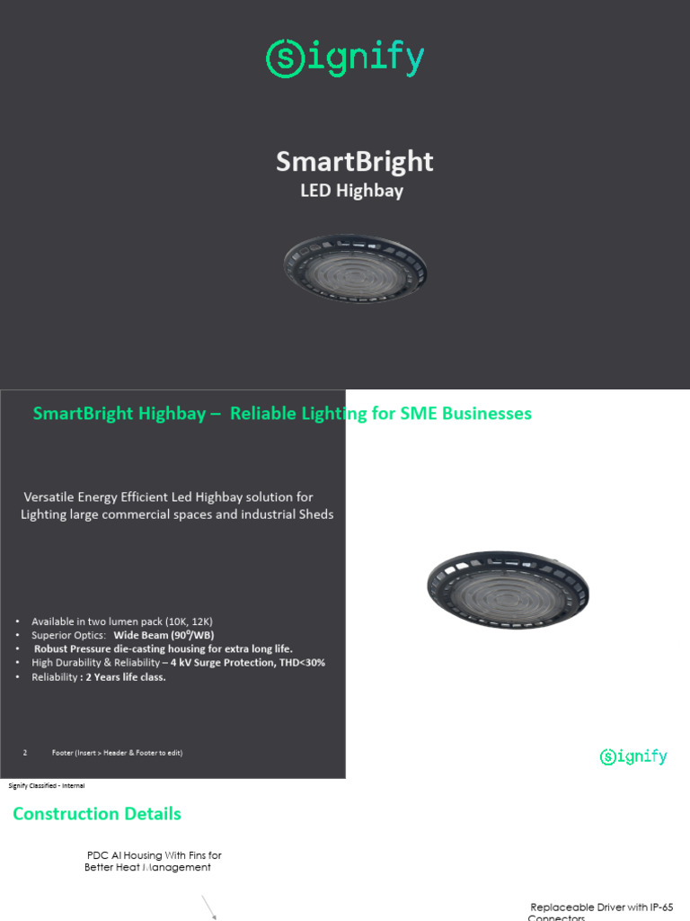 SmartBright LED Highbay Lighting Solutions | PDF | Optics ...