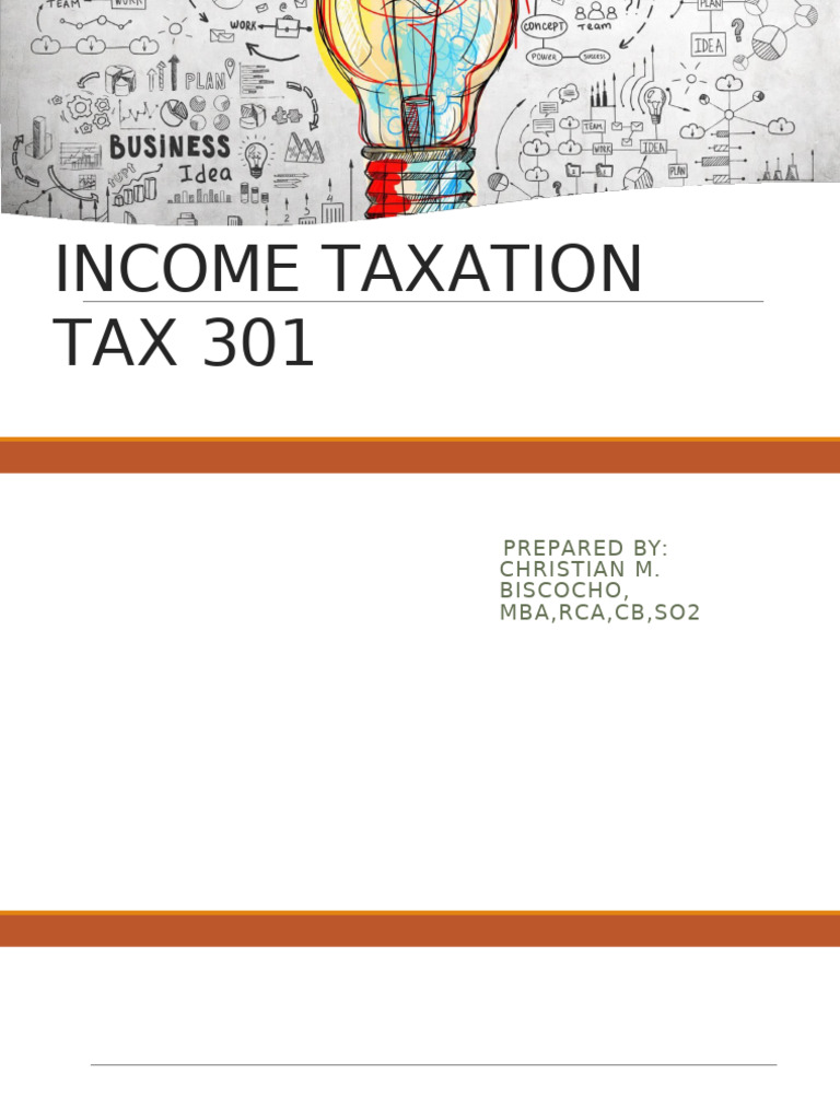 Income Taxation Tax 301 Week 3 5 Student | PDF | Tax Deduction ...