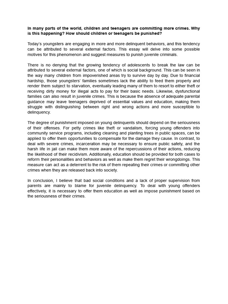 Crime - Causes and Solutions | PDF