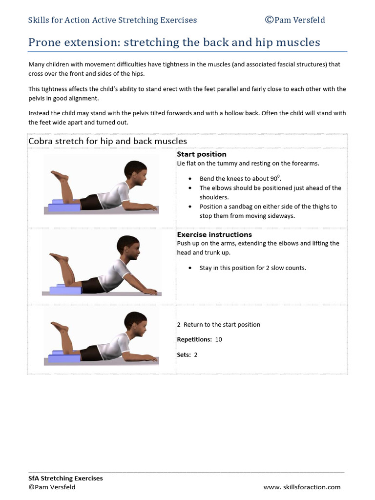 Active Stretching Exercises for Kids | PDF