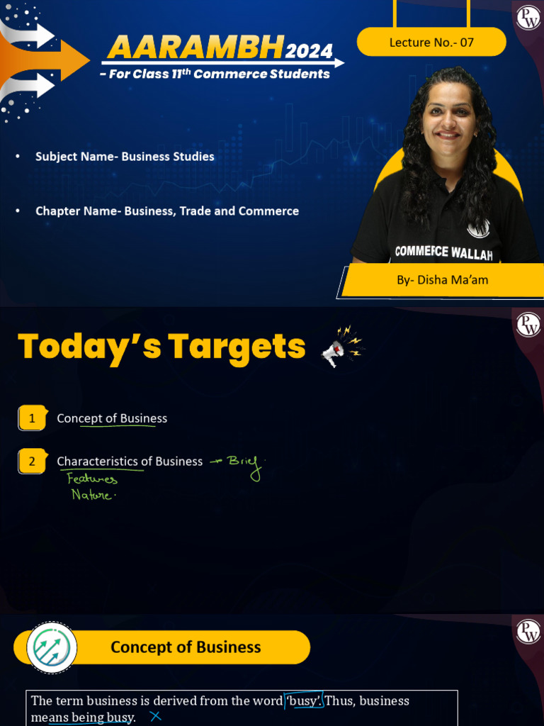 Business, Trade and Commerce 07 - Class Notes - (Aarambh 2024) | PDF ...