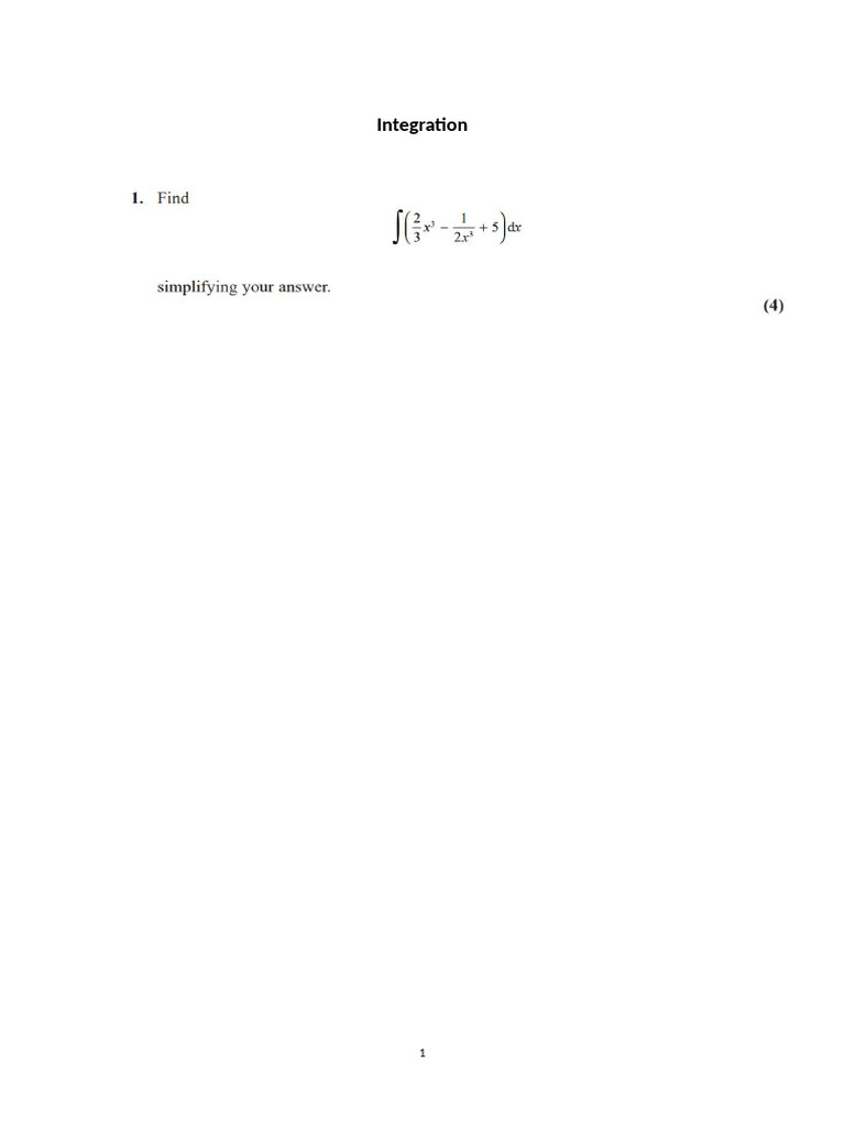 Integration - P1 | PDF