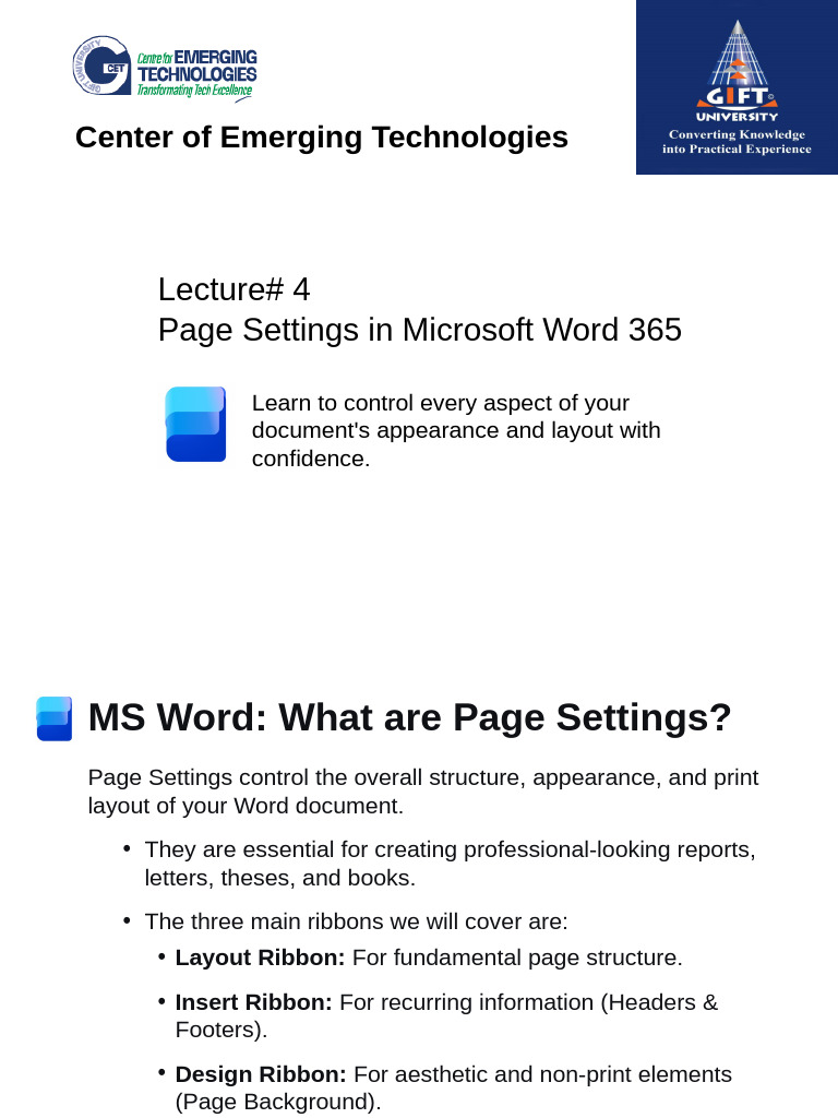Lecture 4 | PDF | Microsoft Word | Page Layout