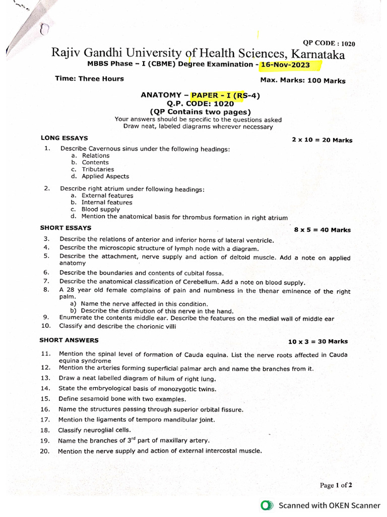 PAPER 1 IA 3 Model Paper | PDF
