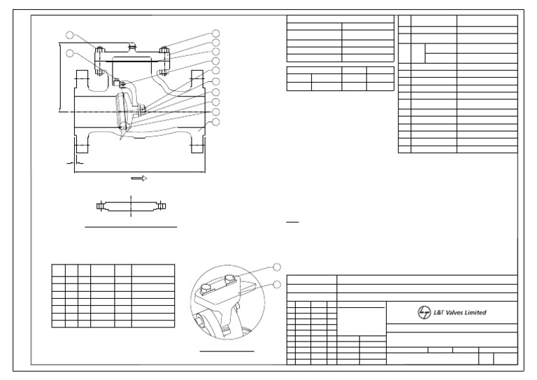 Cast Carbon Steel Check Valve Drawing | PDF | Mechanical Engineering