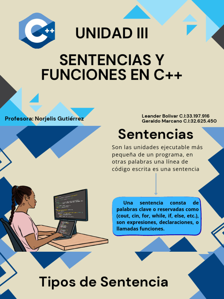 Sentencias y Funciones en C++ | PDF | Flujo de control | Paradigmas de ...