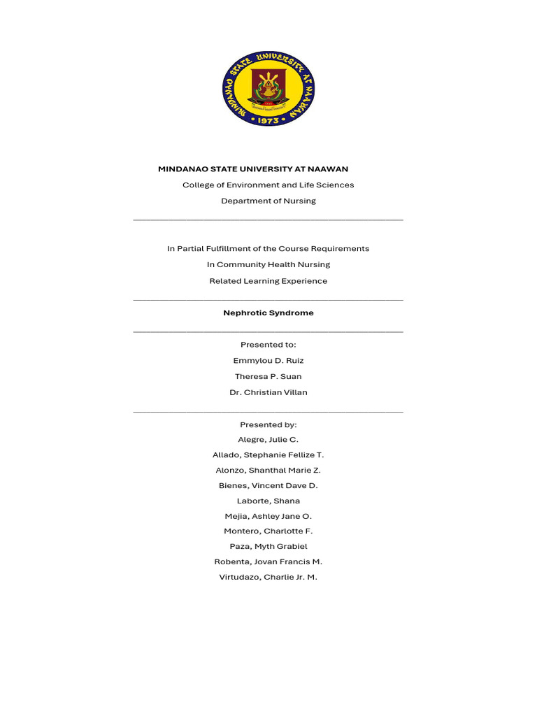Case Study Final Na Final | PDF | Edema | Medical Specialties