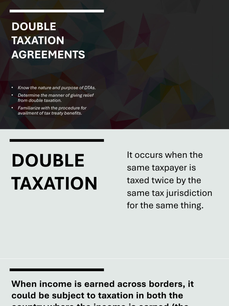 Understanding Double Taxation Agreements | PDF | Taxes | Tax Treaty